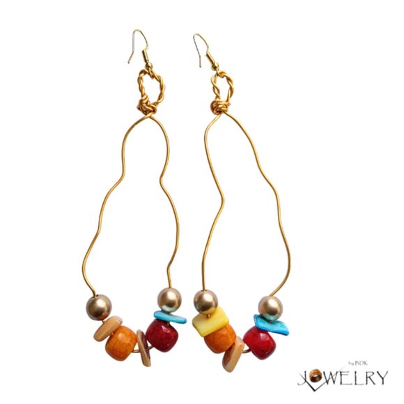 Handmade Artistic Boho Wire Art Earrings - Picture 1 of 2